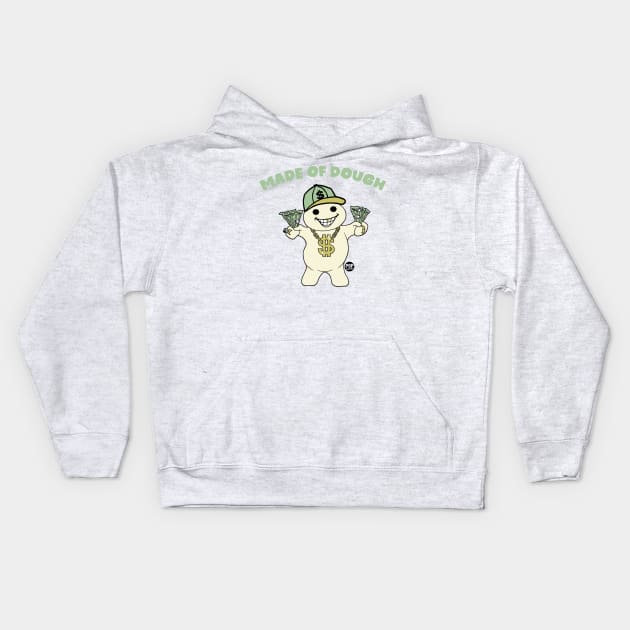 DOUGH Kids Hoodie by toddgoldmanart